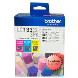 Brother Printer Ink Cartridge LC233 Colour 3 Pack - LC133CL3PK